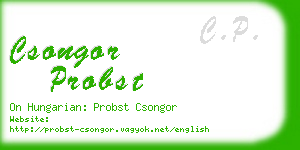 csongor probst business card